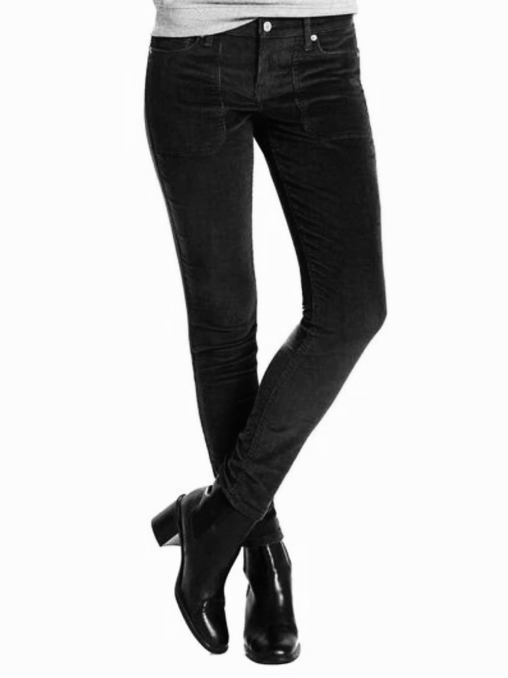 Levi's Women’s Corduroy Surplus Skinny Jeans in Black 29R Mid Rise